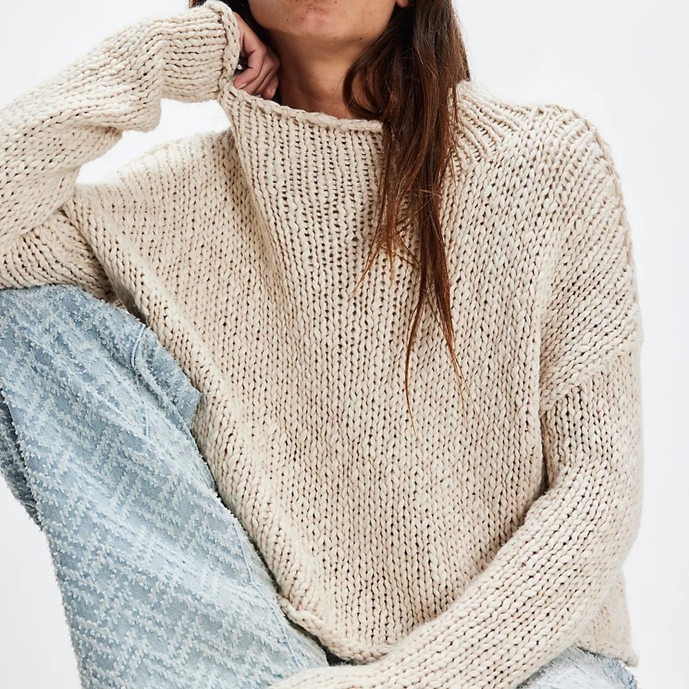 Free People Opal Rollneck Knit Sweater